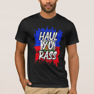 Camiseta Haul Yu Rass Afro Pride Kriol Bandera de Haití