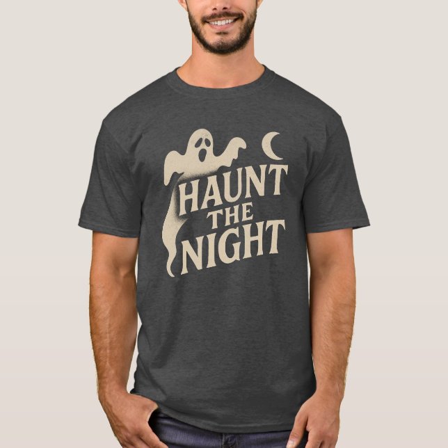 Camiseta Haunt - Diseño de Halloween Fantasma Retro (Anverso)
