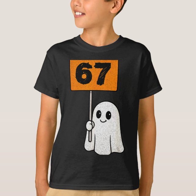 Camiseta Haunted By 67 – Funny Six Seven Meme 6 7 Halloween (Anverso)