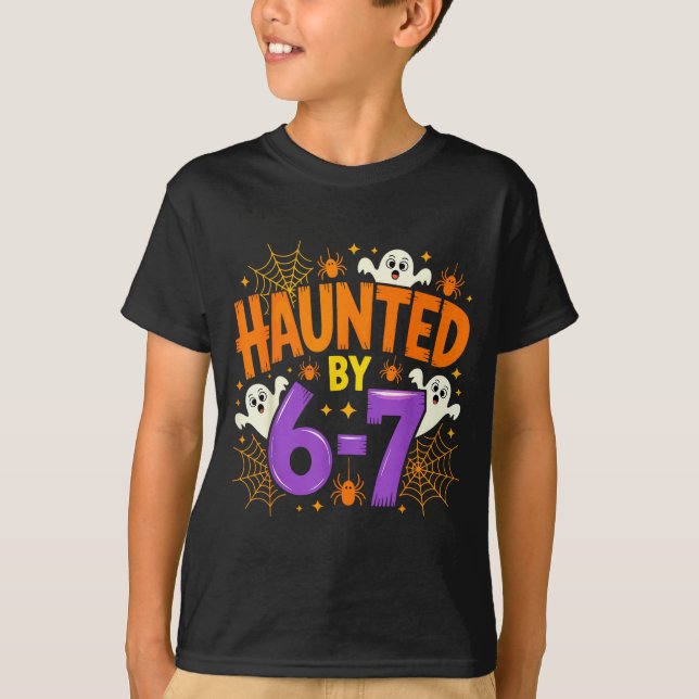 Camiseta Haunted By 67 Funny Six Seven Meme Soky Ghost Hall (Anverso)