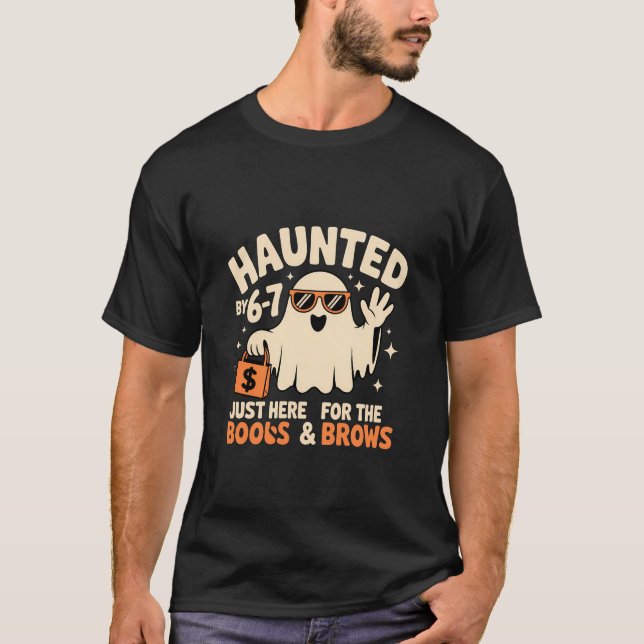 Camiseta Haunted by 6-7 Funny Ghost Halloween Design (Anverso)