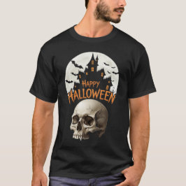 Camiseta Haunted Castle Skull Halloween