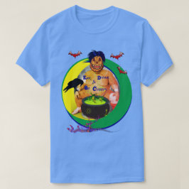 Camiseta Haunted Forever Halloween Blue Uni-sex