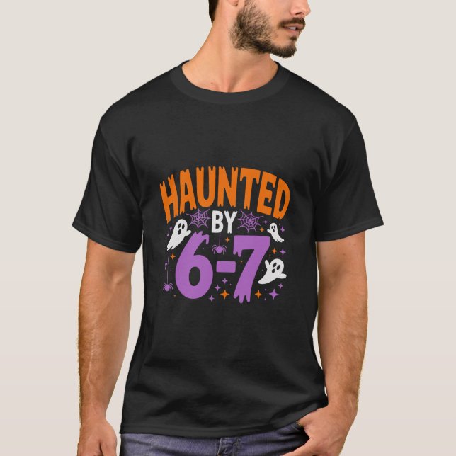 Camiseta Haunted Halloween Skeleton Haunted Six Seven Numbe (Anverso)