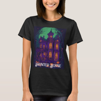 Camiseta Haunted House Vintage Witch Moon