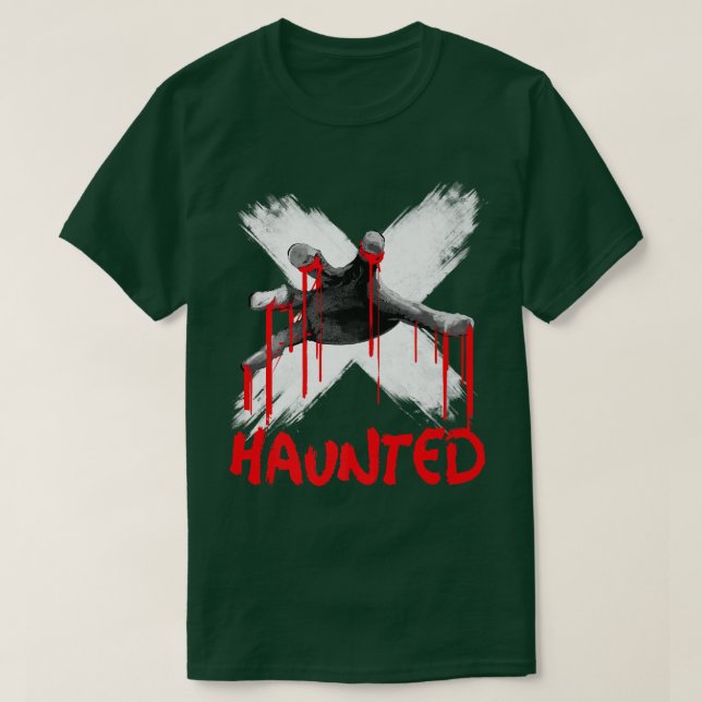 Camiseta Haunted Zombie Hand Horror Art Design  (Diseño del anverso)