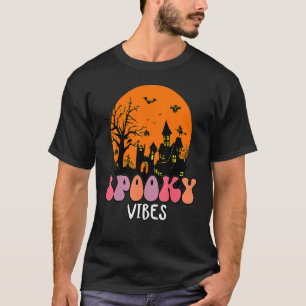 Camiseta Haunty House Moon Night Groovy Spooky Vibes Seaso
