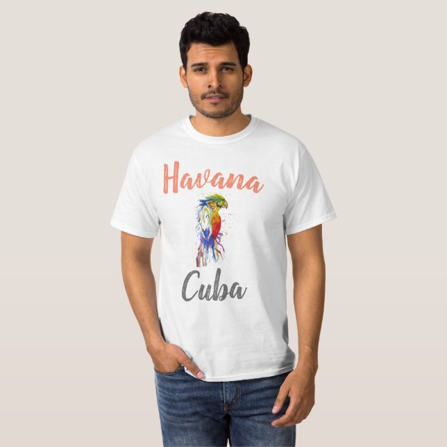 Camiseta havana cuba, loro (Anverso completo)