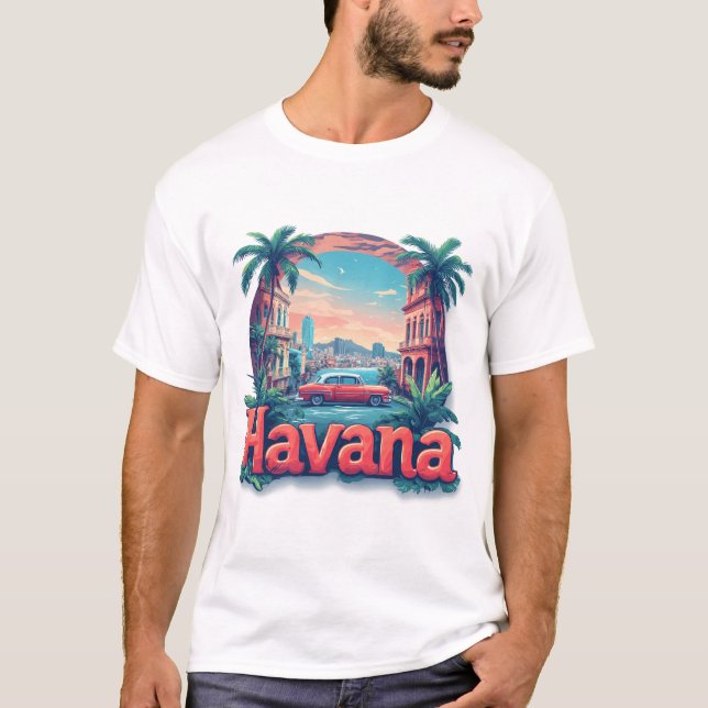 Camiseta Havana Vintage Retro Viajes (Anverso)