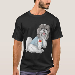 Camiseta Havanés I Love Mom Tattoo Dog Funny's Day