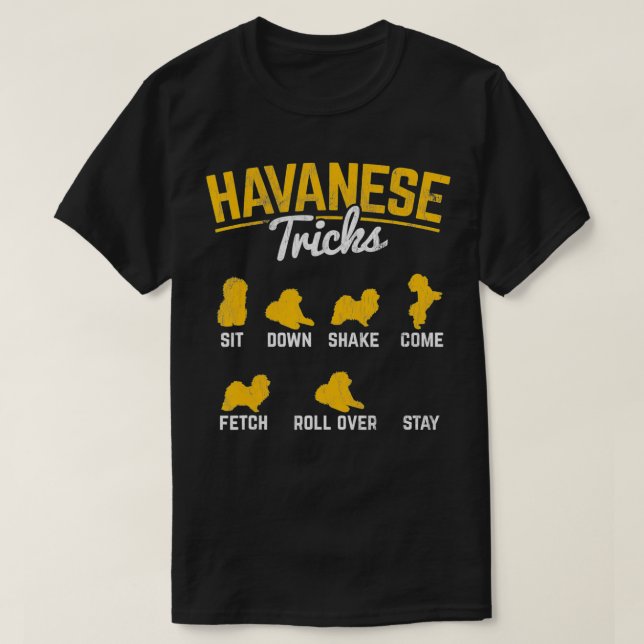 Camiseta Havanese Tricks Havanese Pet Owner Dog Lover  (Diseño del anverso)