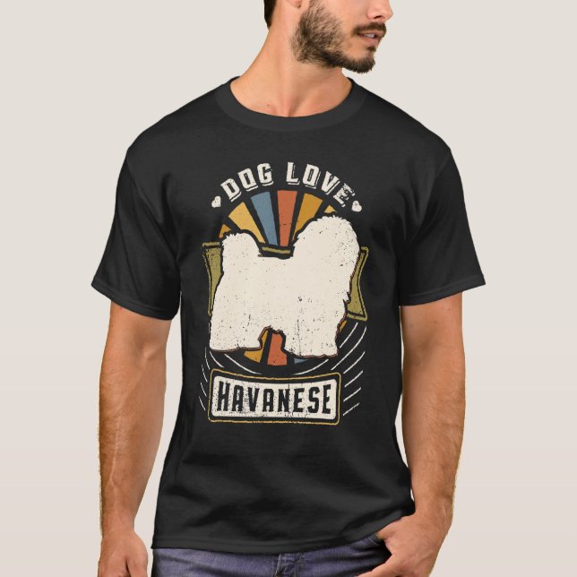 Camiseta Havanese Vintage Classic Retro Dog (Anverso)