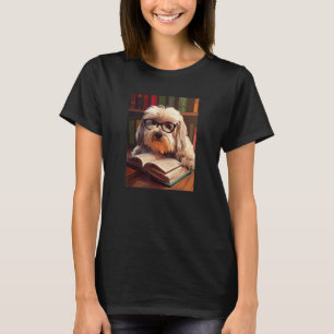 Camiseta Havaneses leyendo el divertido libro de perros