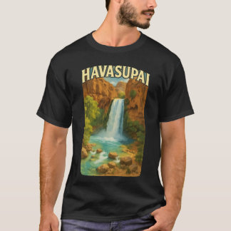 Camiseta Havasupai Canyon Waterfall with Rocky Pool Arizona