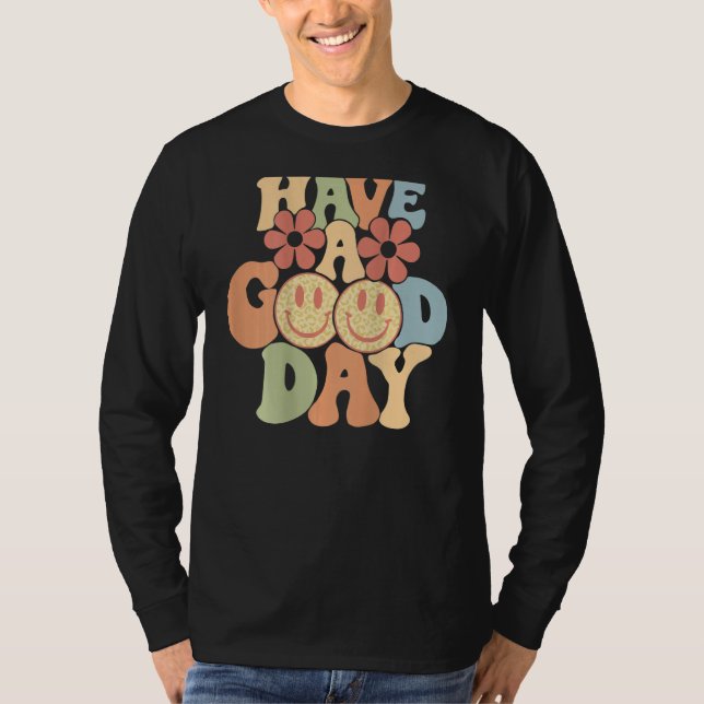 Camiseta Have A Good Day Happy Face Aesthetic Trend (Anverso)