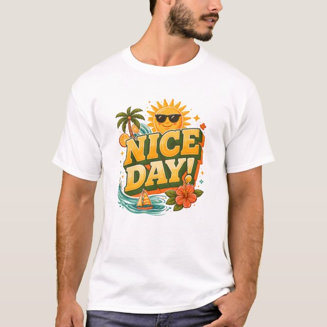 Camiseta Have a Nice Day – Retro Sunshine (Anverso)