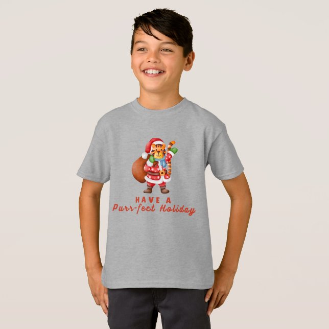 Camiseta Have a Purr‑fect Holiday Tiger Christmas Shirt (Anverso completo)