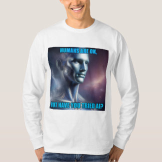 Camiseta Have you Tried AI - Men's White Long Sleeve Tee
