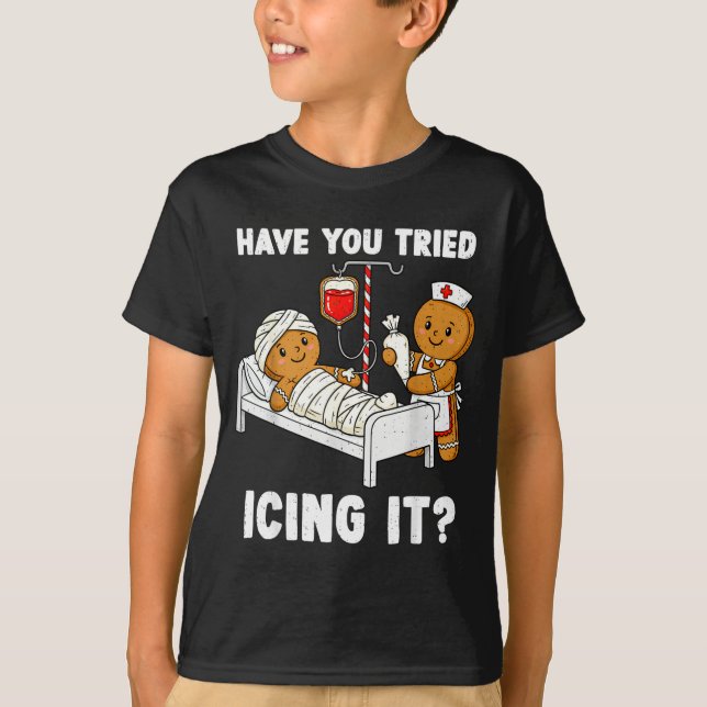 Camiseta Have You Tried Icing It Christmas Icu Nurse Ginger (Anverso)