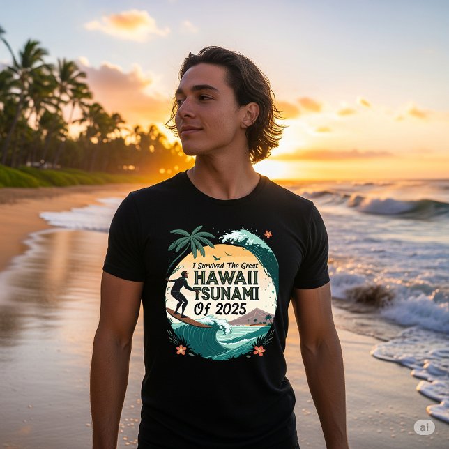 Camiseta Hawái 2025 Sobreviviente del Tsunami (Subido por el creador)