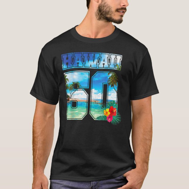 Camiseta Hawái 50.º estado de Hawái (Anverso)