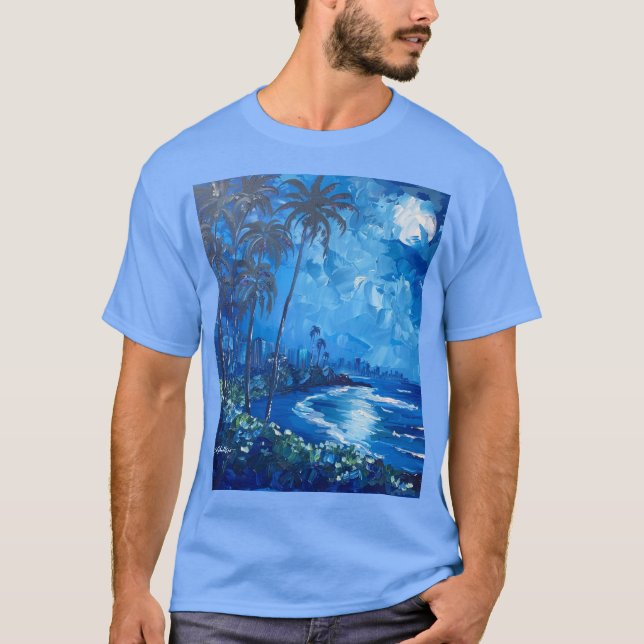 Camiseta Hawai azul (Anverso)