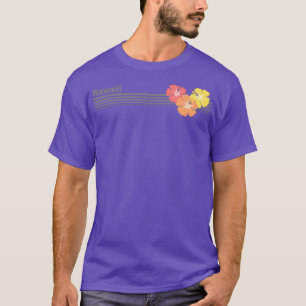 Camiseta Hawai Hawai Hibiscus Stripes Flores Tropicales
