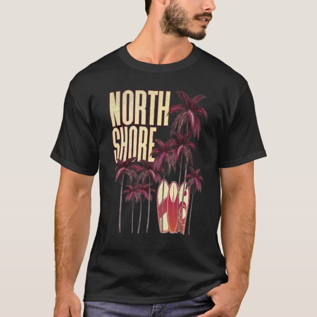 Camiseta Hawái Isla Hawái Nord Shore Surfboard Vinta (Anverso)