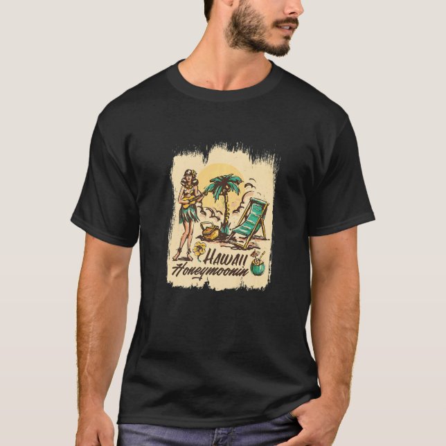 Camiseta Hawái: Luna De Miel En Hawái (Anverso)