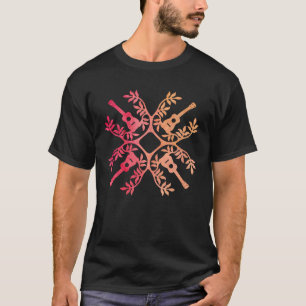 Camiseta Hawái Mele Música Edredón Tatuaje Tribal Ukulele I