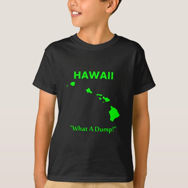 Camiseta Hawái - ¡Qué Basura! (Anverso)