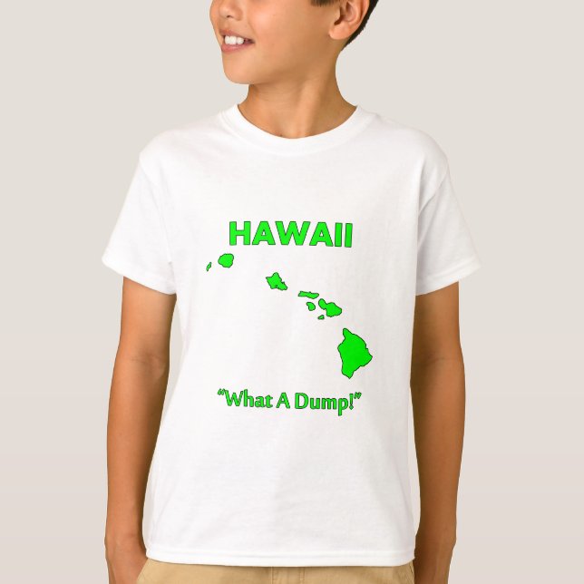 Camiseta Hawái - ¡Qué Basura! (Anverso)