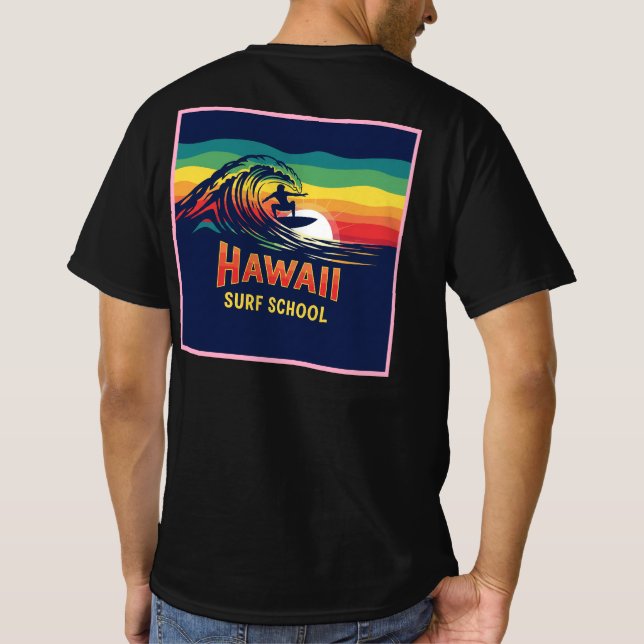 CAMISETA HAWAÏ SURF SCHOOL (Reverso)