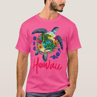 Camiseta Hawái Turtle Hawaii - Hibiscus Summer Vacati