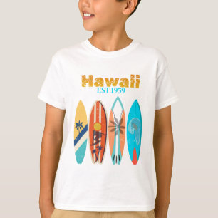 Camiseta Hawái Vintage Est. 1959 Tablas de Surf Retro 