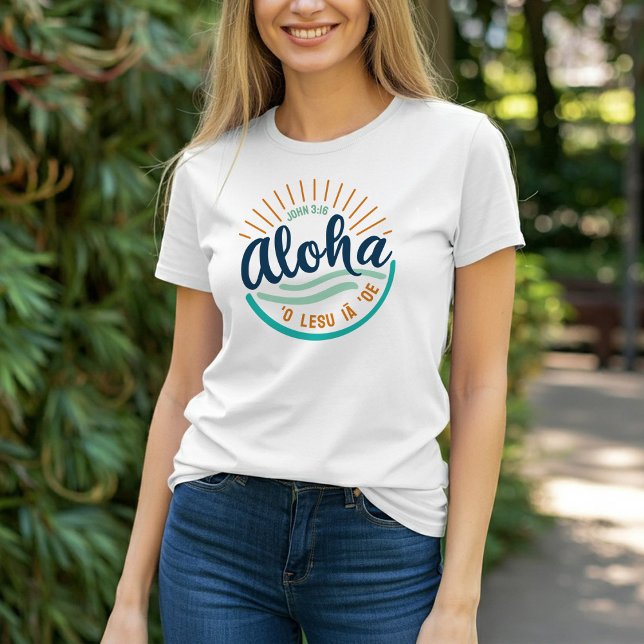 Camiseta hawaiana "Amanecer 'Jesús te ama'" (Subido por el creador)