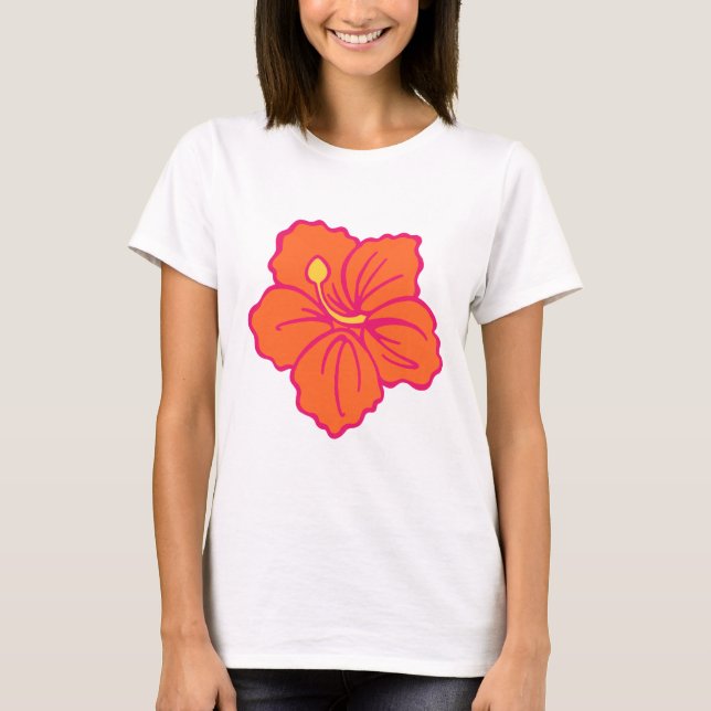 Camiseta Hawaiana de flores (Anverso)