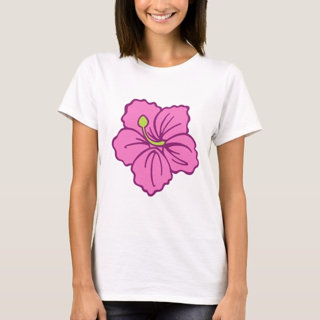 Camiseta Hawaiana de flores (Anverso)
