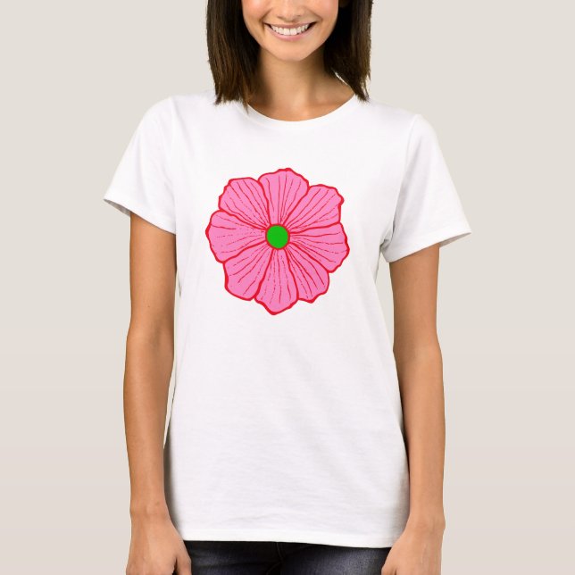 Camiseta Hawaiana de flores (Anverso)