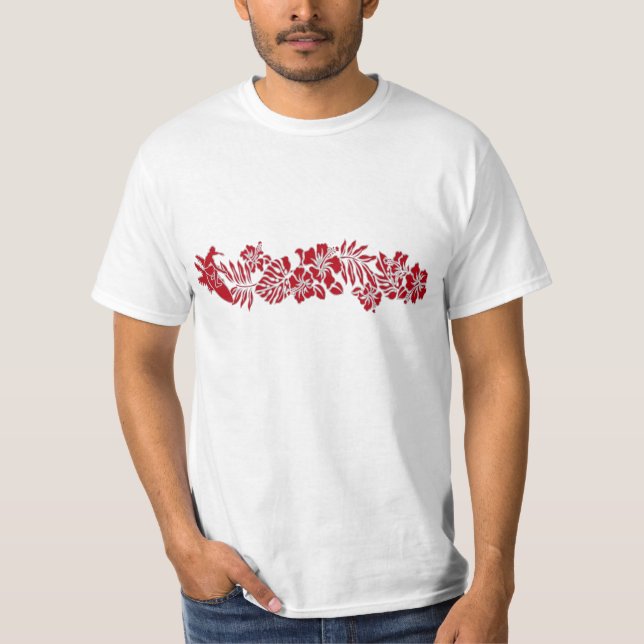 Camiseta hawaiana de la banda del hibisco de (Anverso)