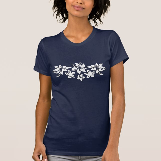 Camiseta hawaiana de la banda del hibisco de la (Anverso)