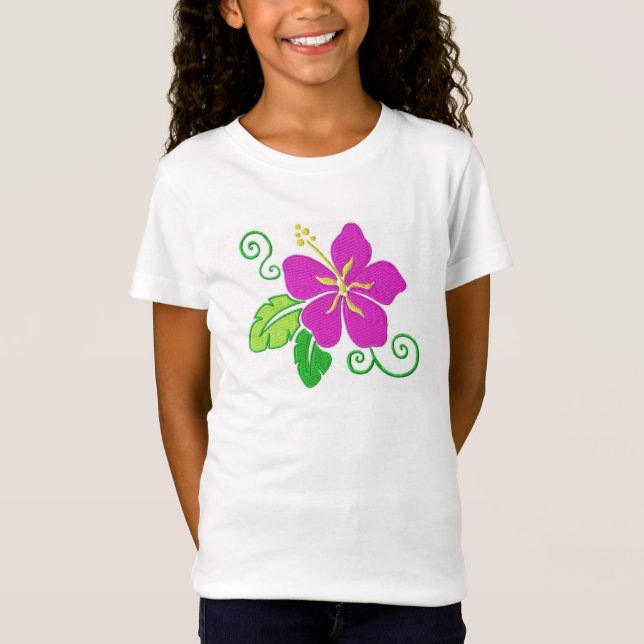 Camiseta hawaiana de la flor del hibisco de los (Anverso)