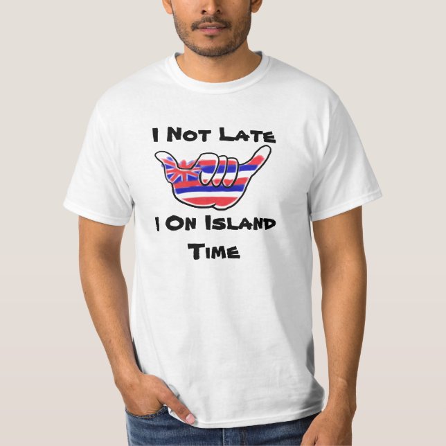 Camiseta hawaiana del humor del shaka de la (Anverso)