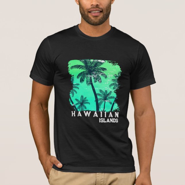 Camiseta hawaiana masculina (Anverso)