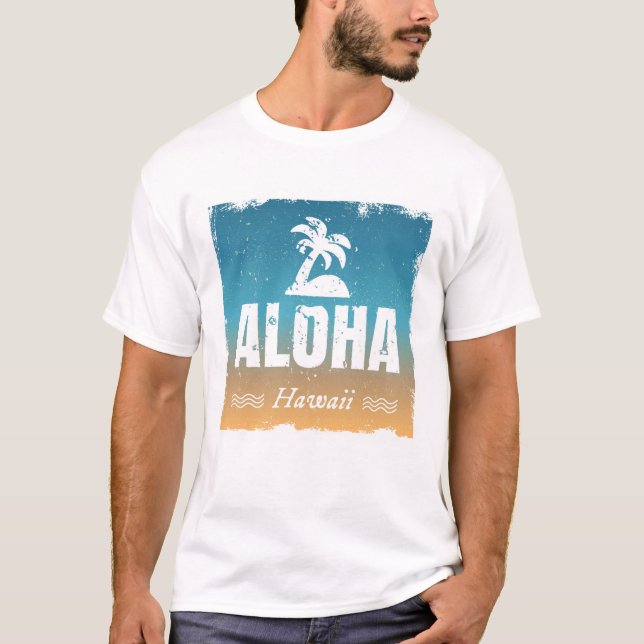 Camiseta Hawaiana retra Hawaii (Anverso)