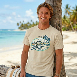 Camiseta hawaiana retro "Jesús te ama"
