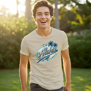 Camiseta hawaiana retro "Jesús te ama"
