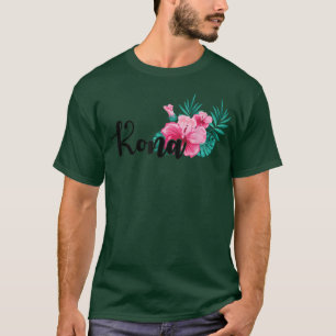 Camiseta Hawaiano  Hombres Mujeres Kona Hawái Flor de Hibis