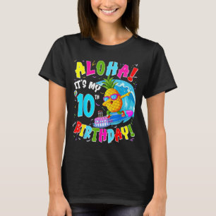 Camiseta Hawaii aloha cumpleaños 10 niño niña hawaiano 10