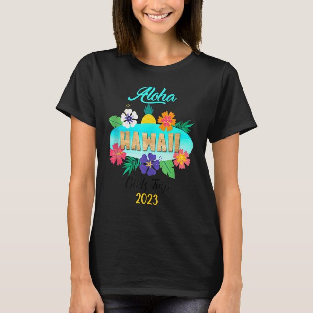 Camiseta Hawaii Aloha Hawaiian Family Trip 2023 (Anverso)